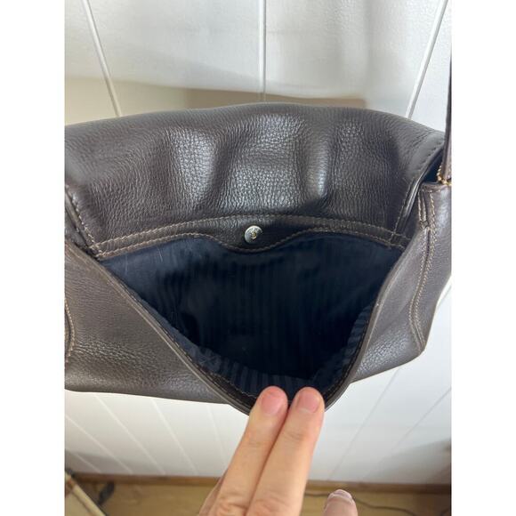 Vintage Coach Flap Cross Body/Messenger Brown Pebbled Leather Style B7E-4928 - Picture 10 of 10